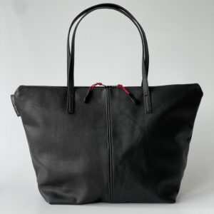 black, leather