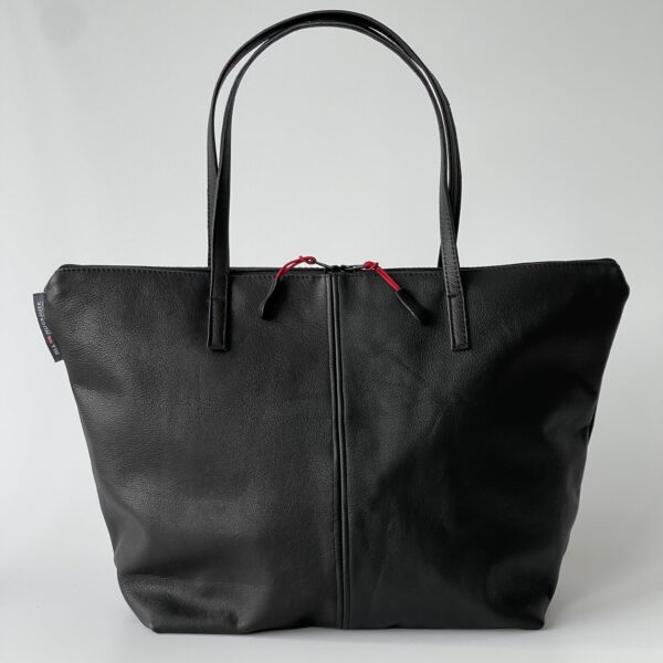 black, leather