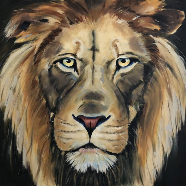 Löwe 100x100 cm – Bild 2