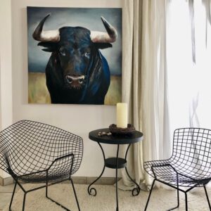 Stier 100x100 cm