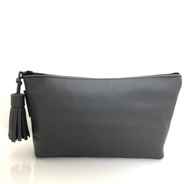 leather, grey